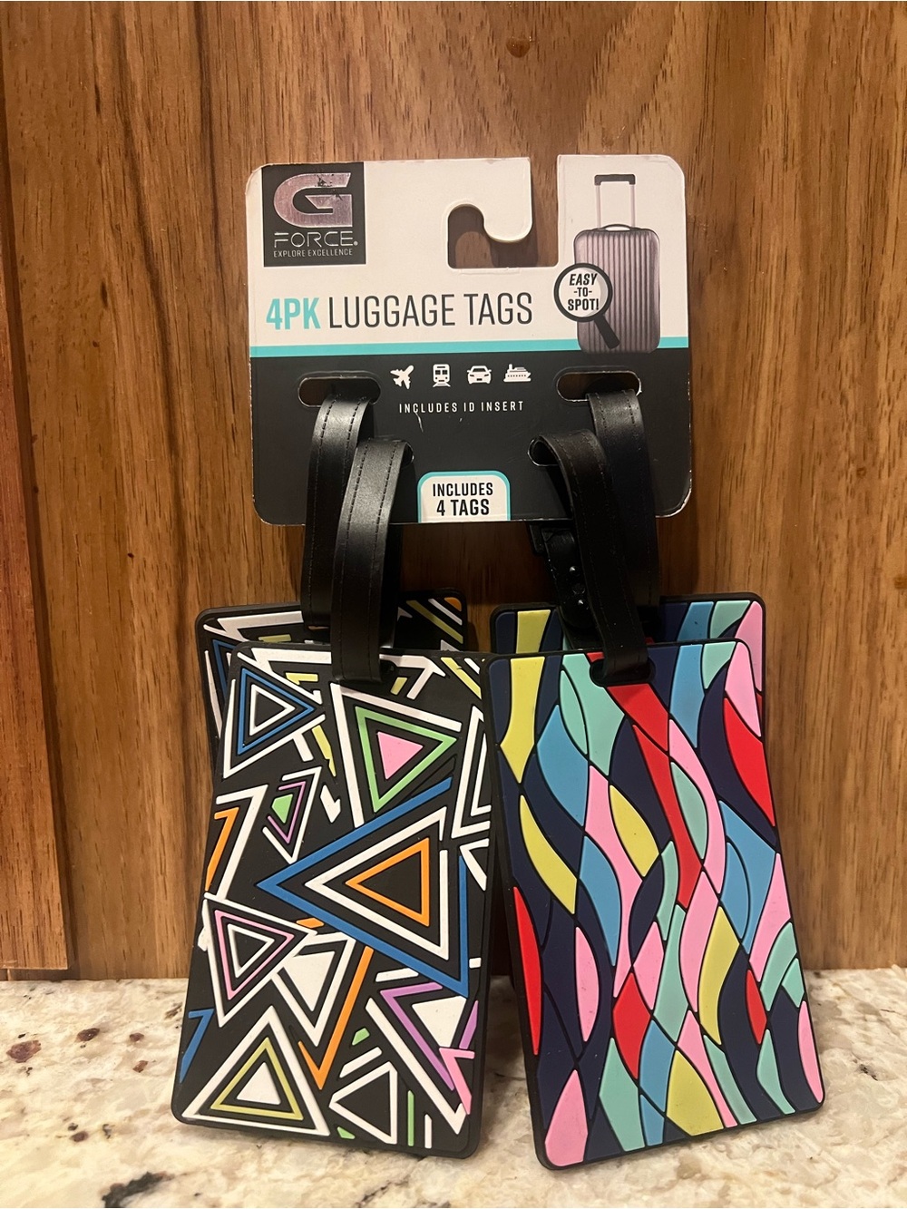 G/FORE Multicolor Geometric & Wave Luggage Tag Set - 4 Pack